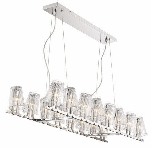 Zeev Lighting - CD10185-16-CH - Chandelier - Glacial - Chrome With Ribbed Glass