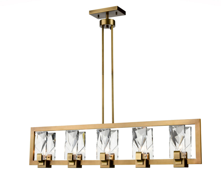 Zeev Lighting - CD10344-5-AGB - Chandelier - Horizon - Aged Brass