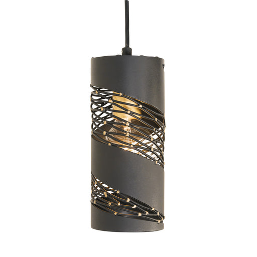 Varaluz - 240M01MBFG - One Light Mini Pendant - Flow - Matte Black/French Gold