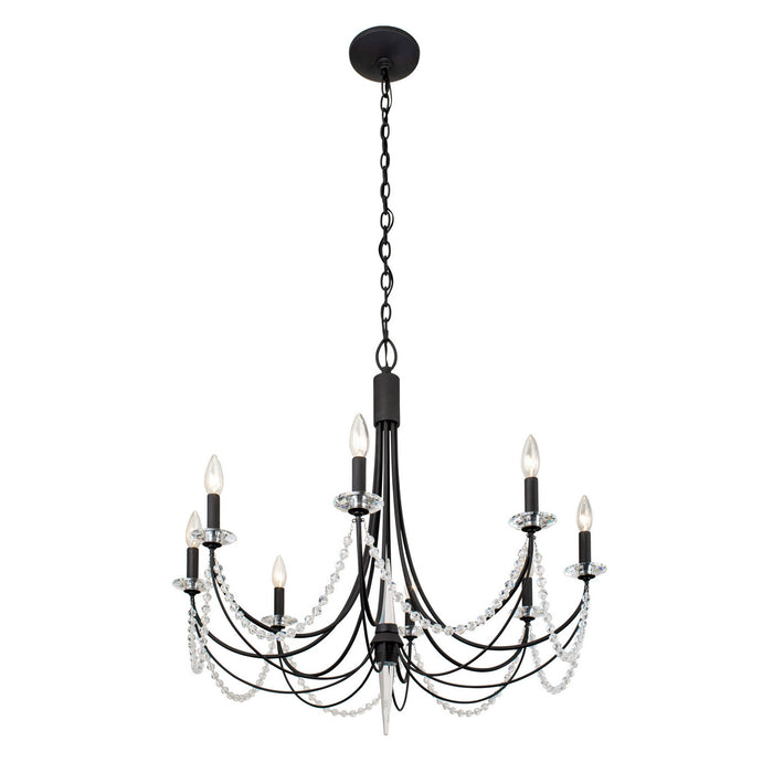 Varaluz - 350C08CB - Eight Light Chandelier - Brentwood - Carbon Black