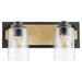 Quorum - 5143-2-69 - Two Light Vanity - Noir w/ Driftwood finish