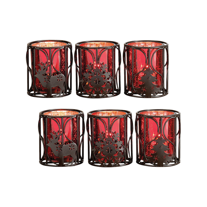 ELK Home - 517761/S2 - Votive - Antique Red, Rustic, Rustic