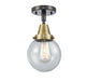 Innovations - 447-1C-BAB-G204-6-LED - LED Flush Mount - Franklin Restoration - Black Antique Brass