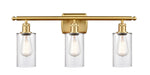 Innovations - 516-3W-SG-G802 - Three Light Bath Vanity - Ballston - Satin Gold