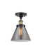 Innovations - 916-1C-BAB-G43-LED - LED Semi-Flush Mount - Ballston - Black Antique Brass