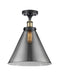 Innovations - 916-1C-BAB-G43-L-LED - LED Semi-Flush Mount - Ballston - Black Antique Brass