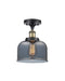 Innovations - 916-1C-BAB-G73-LED - LED Semi-Flush Mount - Ballston - Black Antique Brass
