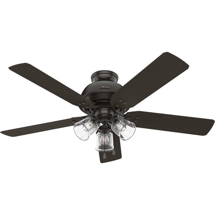 Hunter 52" River Ridge Ceiling Fan with LED Light Kit and Pull Chains