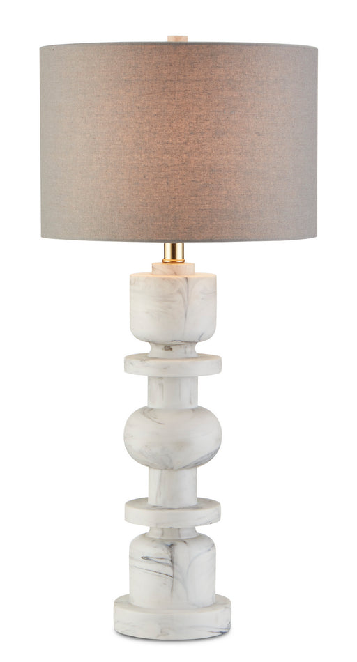 Currey and Company - 6000-0687 - One Light Table Lamp - White/Gray