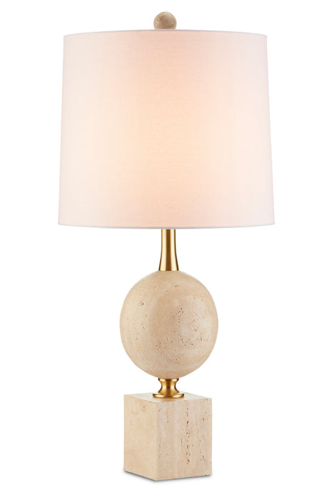 Currey and Company - 6000-0718 - One Light Table Lamp - Natural/Beige/Antique Brass