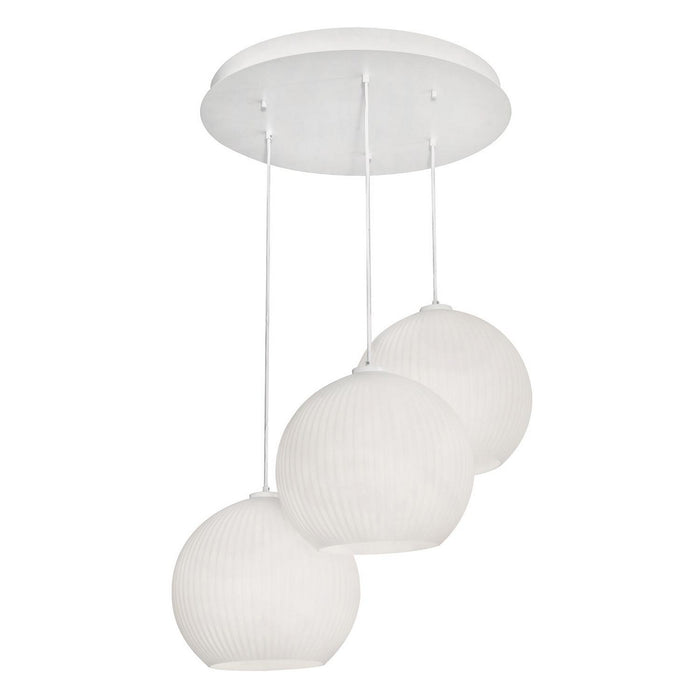 AFX Lighting - CLEP13WHRND3 - Three Light Pendant - Cleo - White