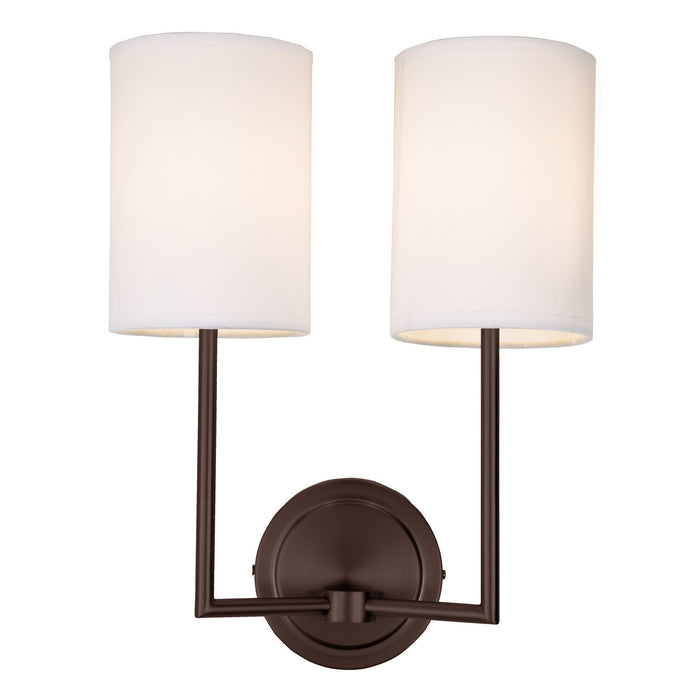 JVI Designs - 1271-08 - Two Light Wall Sconce - Elliot - Oil Rubbed Bronze