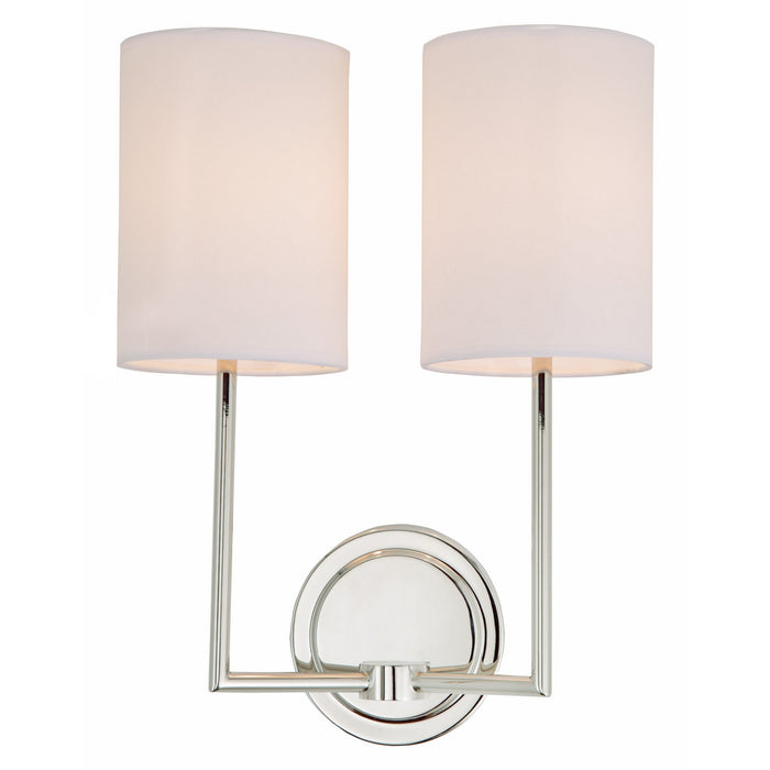 JVI Designs - 1271-15 - Two Light Wall Sconce - Elliot - Polished Nickel