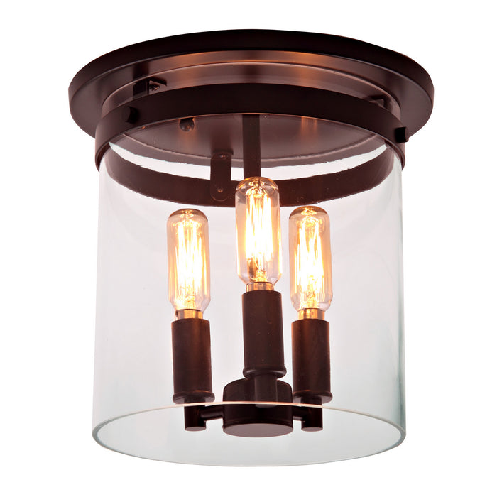 JVI Designs - 3021-08 - Three Light Flushmount - Roxbury - Oil Rubbed Bronze