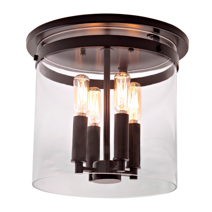 JVI Designs - 3022-08 - Four Light Flushmount - Roxbury - Oil Rubbed Bronze