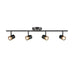 DVI Lighting - DVP19987EB+MF - Four Light Track - Oeil De Base - Ebony/Multiple Finishes