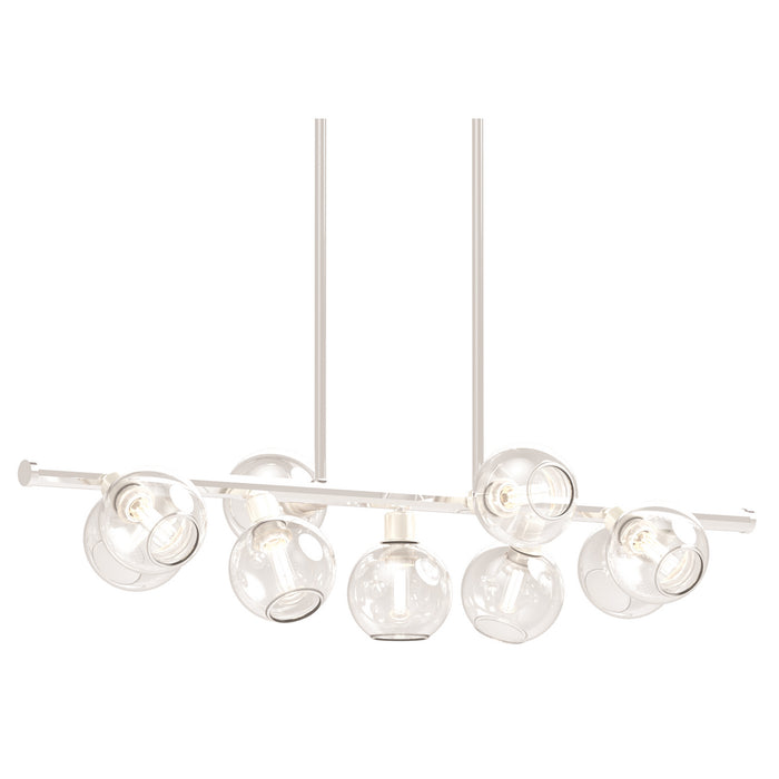 DVI Lighting - DVP20805SN+GR-CL - Nine Light Linear Pendant - Ocean Drive - Satin Nickel/Graphite w/ Clear Glass