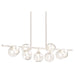 DVI Lighting - DVP20805SN+GR-CL - Nine Light Linear Pendant - Ocean Drive - Satin Nickel/Graphite w/ Clear Glass