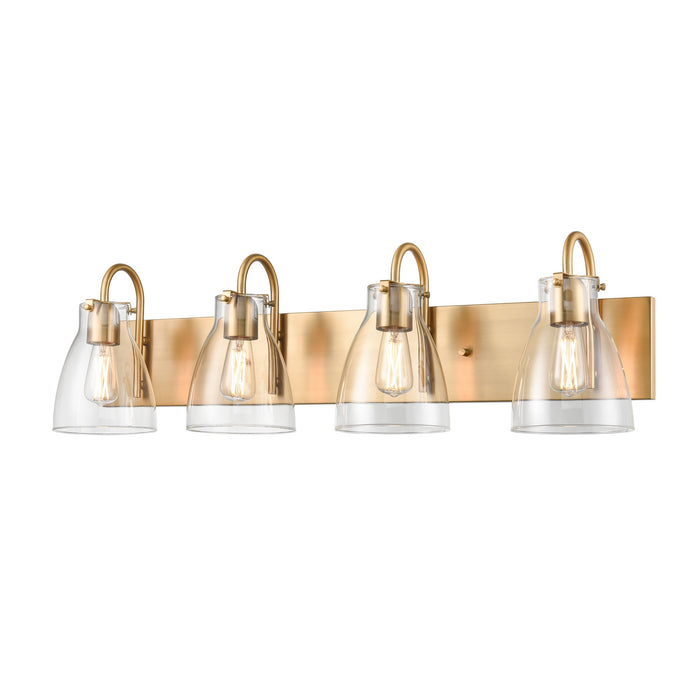 DVI Lighting - DVP47044BR-CL - Four Light Vanity - Emma - Brass w/ Clear Glass