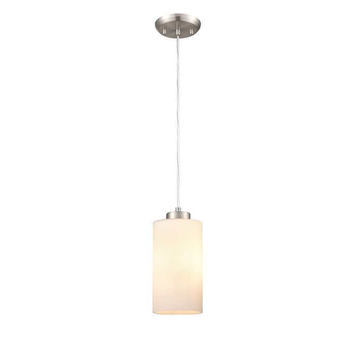 DVI Lighting - DVP47121BN-OP - One Light Pendant - Manitou - Buffed Nickel w/ Half Opal Glass