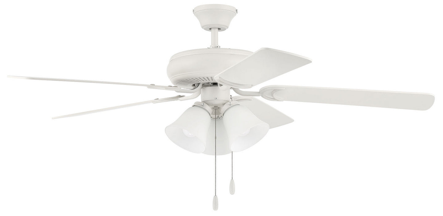 Craftmade - DCF52W5C3W - 52``Ceiling Fan - Decorator`s Choice 3 Light Kit - Matte White