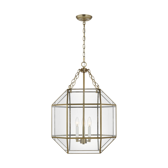 Generation Lighting - 5279403-848 - Three Light Lantern - MORRISON - Satin Brass