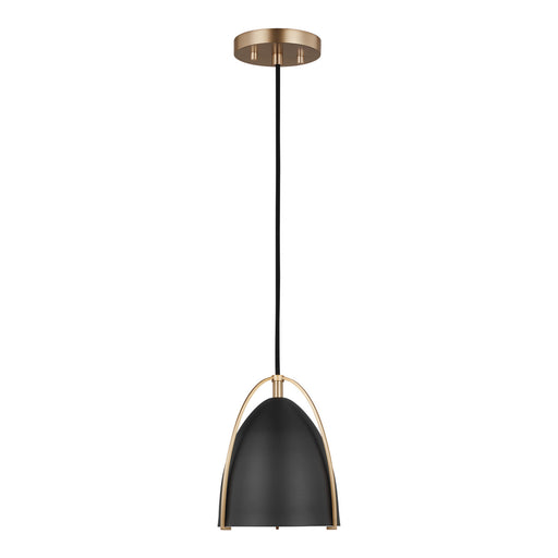 Generation Lighting - 6151701-848 - One Light Mini-Pendant - Norman - Satin Brass