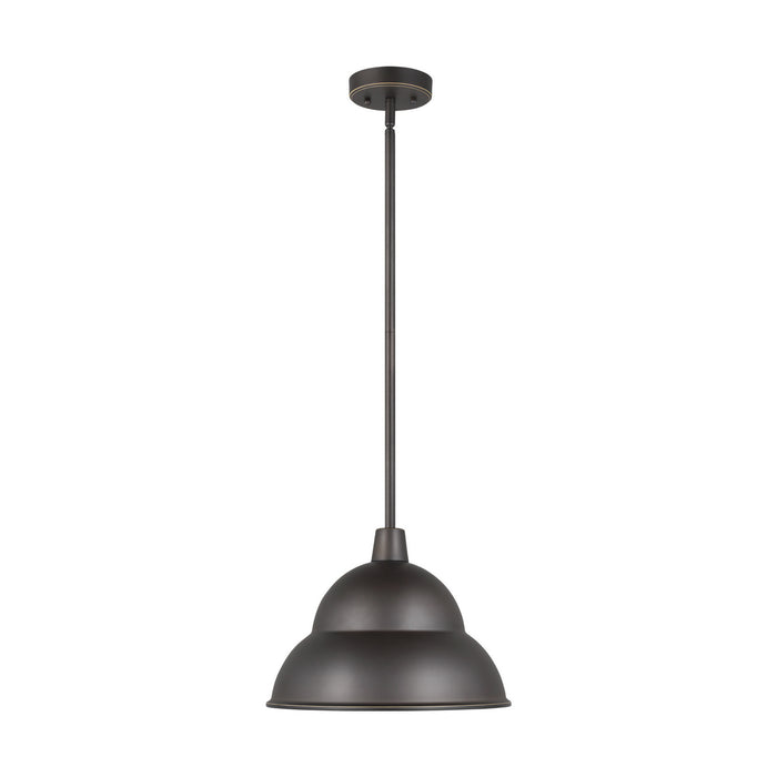 Generation Lighting - 6236701-71 - One Light Outdoor Pendant - Barn Light - Antique Bronze