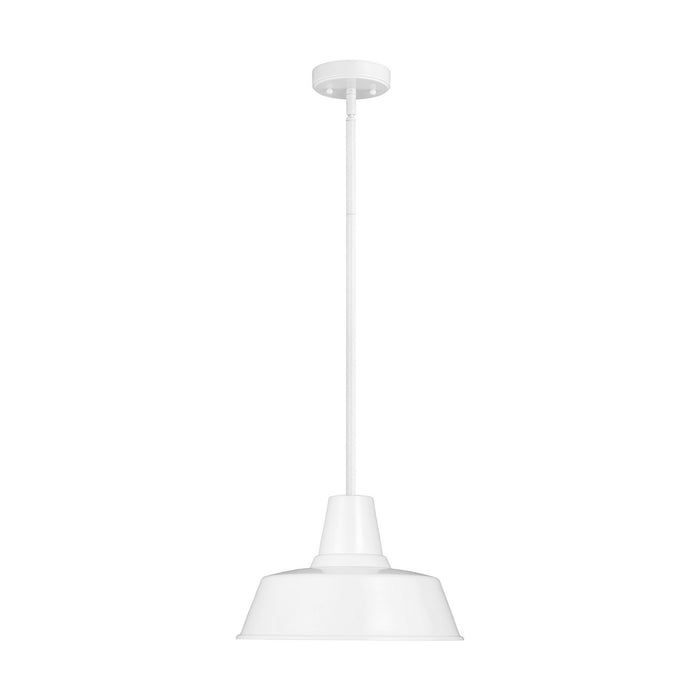 Generation Lighting - 6237401-15 - One Light Outdoor Pendant - Barn Light - White