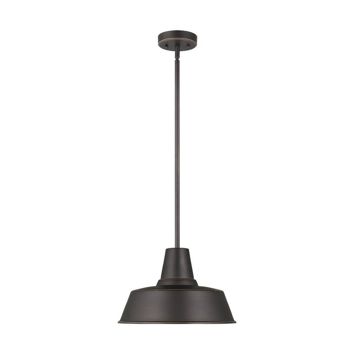 Generation Lighting - 6237401-71 - One Light Outdoor Pendant - Barn Light - Antique Bronze