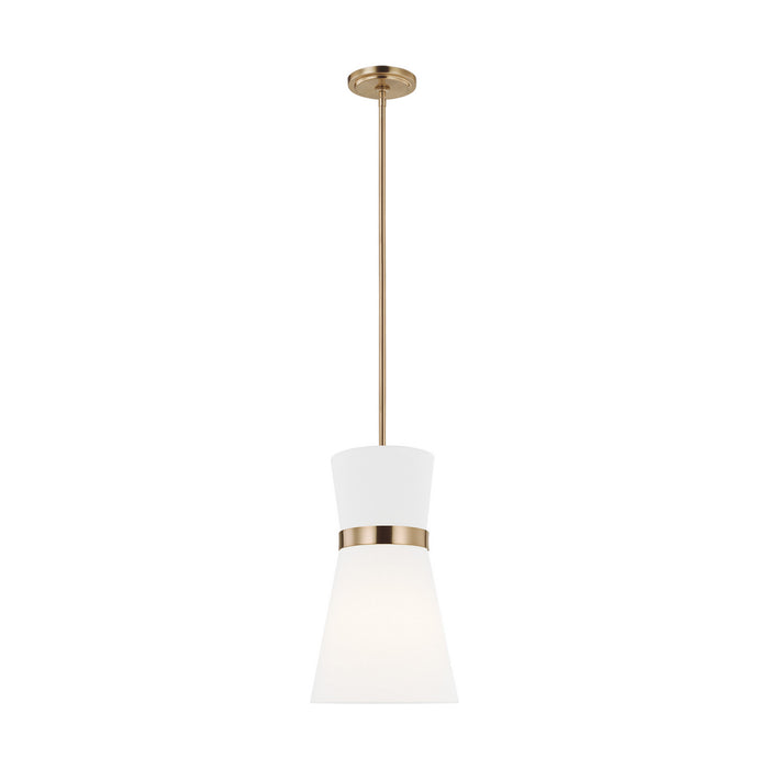 Generation Lighting - 6590501-848 - One Light Pendant - CLARK - Satin Brass