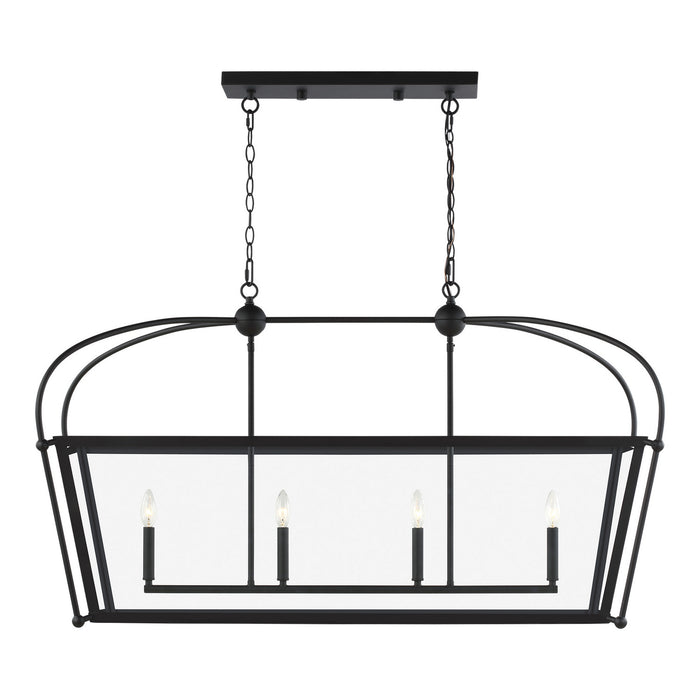 Generation Lighting - 6691004-112 - Four Light Linear Foyer - Charleston - Midnight Black