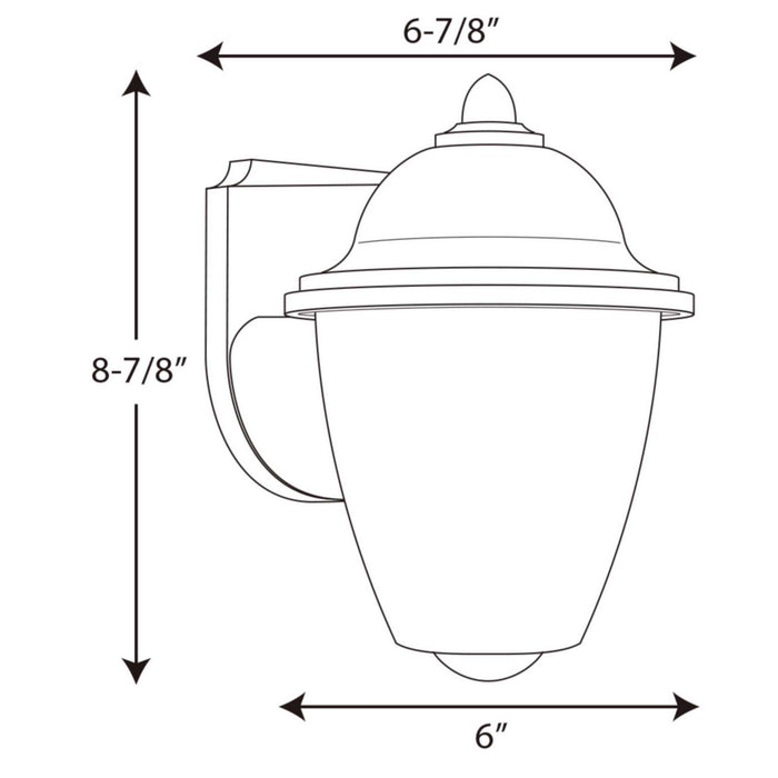 One Light Wall Lantern from the Polycarbonate collection in Black finish