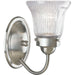 Progress Lighting - P3287-09 - One Light Bath - Fluted Glass - Brushed Nickel