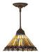 Meyda Tiffany - 48926 - One Light Pendant - Tiffany Jeweled Peacock - Green/Blue Purple/Blue Purple/Blue Purple