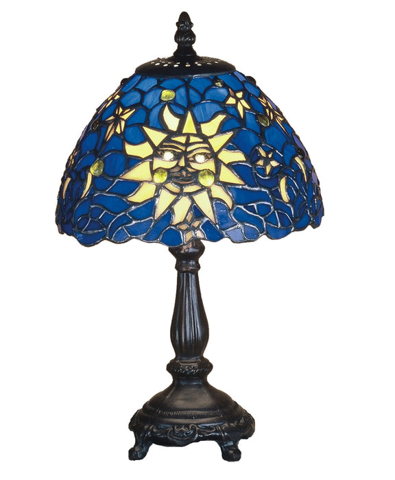 Meyda Tiffany - 47982 - 13``Mini Lamp - Sun, Moon & Stars - Vadk Ia Yellow