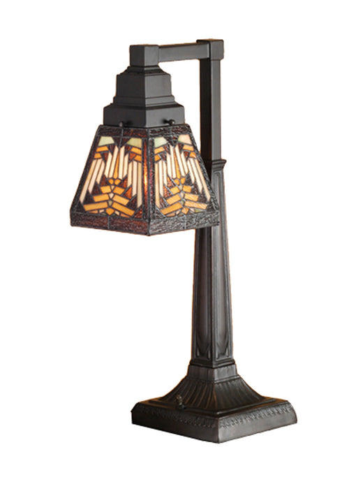 Meyda Tiffany - 66527 - One Light Desk Lamp - Nuevo - Craftsman Brown