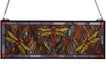 Meyda Tiffany - 48091 - Window - Tiffany Dragonfly - Pbag Flame Orange Purple/Blue