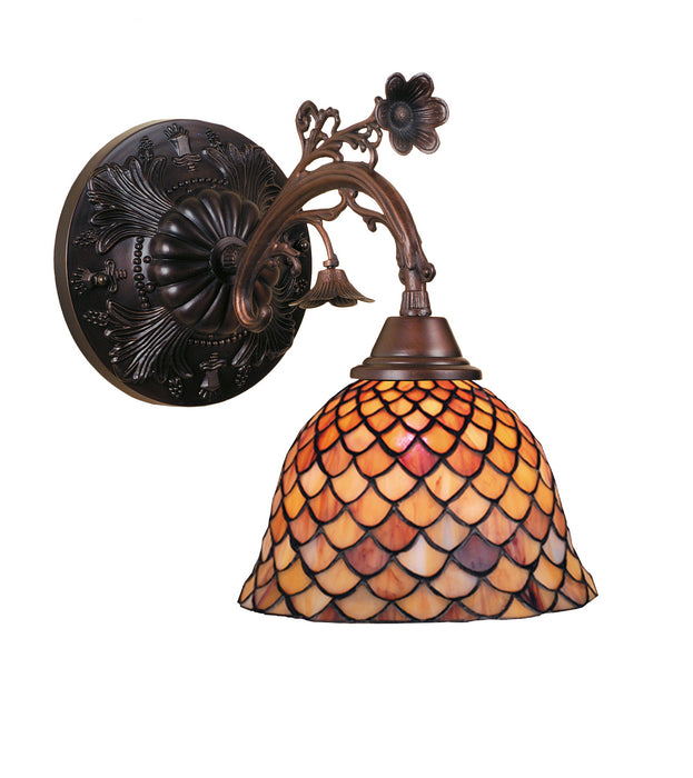 Meyda Tiffany - 74044 - One Light Wall Sconce - Fishscale - Antique