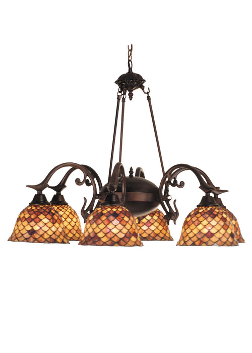 Meyda Tiffany - 81860 - Six Light Chandelier - Fishscale - Antique