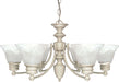 Nuvo Lighting - 60-359 - Six Light Chandelier - Empire - Textured White