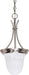 Nuvo Lighting - 60-394 - One Light Pendant - Alabaster Glass Bell - Brushed Nickel