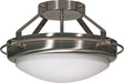 Nuvo Lighting - 60-609 - Two Light Semi Flush Mount - Polaris - Brushed Nickel