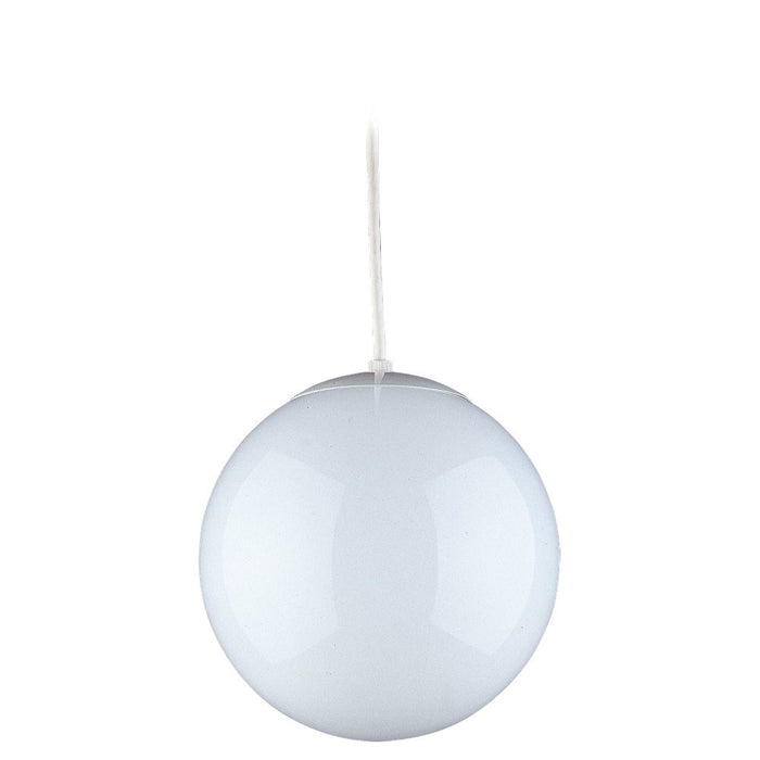 Generation Lighting - 6022-15 - One Light Pendant - Leo-Hanging Globe - White