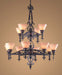 ELK Home - 6082/8+4 - 12 Light Chandelier - Fleur de Lis - Authentic Wrought Iron
