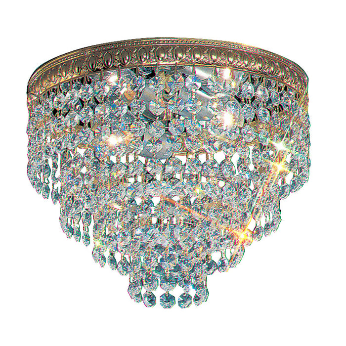 Classic Lighting - 51210 OWB CP - Two Light Flush/Semi-Flush Mount - Crystal Baskets - Olde World Bronze