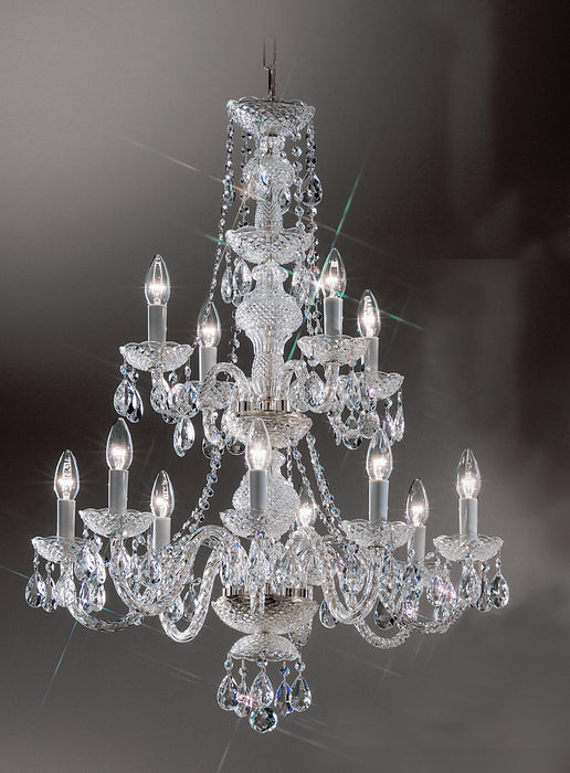 Classic Lighting - 8239 CH I - 12 Light Chandelier - Monticello - Chrome