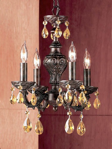Classic Lighting - 8334 EB PAM - Four Light Mini-Chandelier - Gabrielle - English Bronze