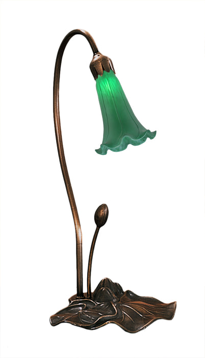 Meyda Tiffany - 12859 - One Light Accent Lamp - Green Pond Lily - Bronze