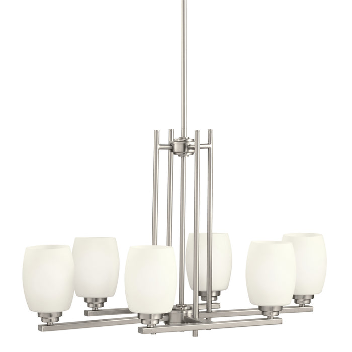 Kichler - 3898NI - Six Light Chandelier - Eileen - Brushed Nickel